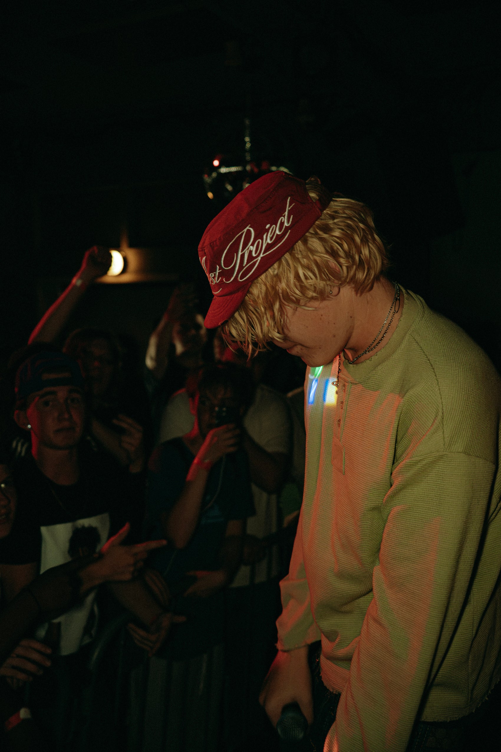 MØST PROJECT FADED SCRIPT CAP / RED