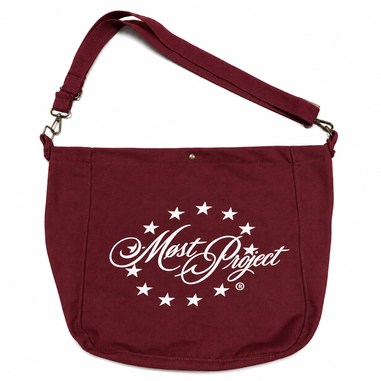 MØST PROJECT STAR SCRIPT MESSENGER BAG / BORDEAUX RED