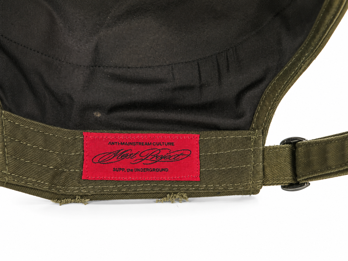 MØST PROJECT FADED SCRIPT CAP / ARMY GREEN