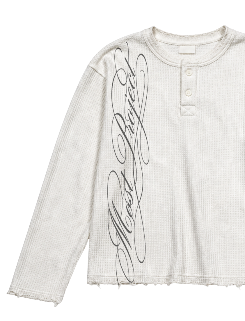 MØST WAFFLE KNIT LONGSLEEVE / OFF-WHITE