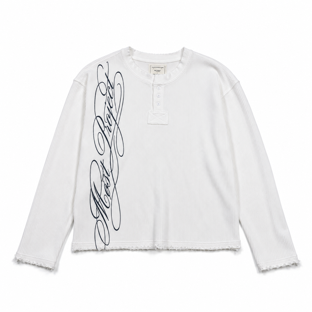 MØST PROJECT WAFFLE KNIT LONGSLEEVE / OFF-WHITE