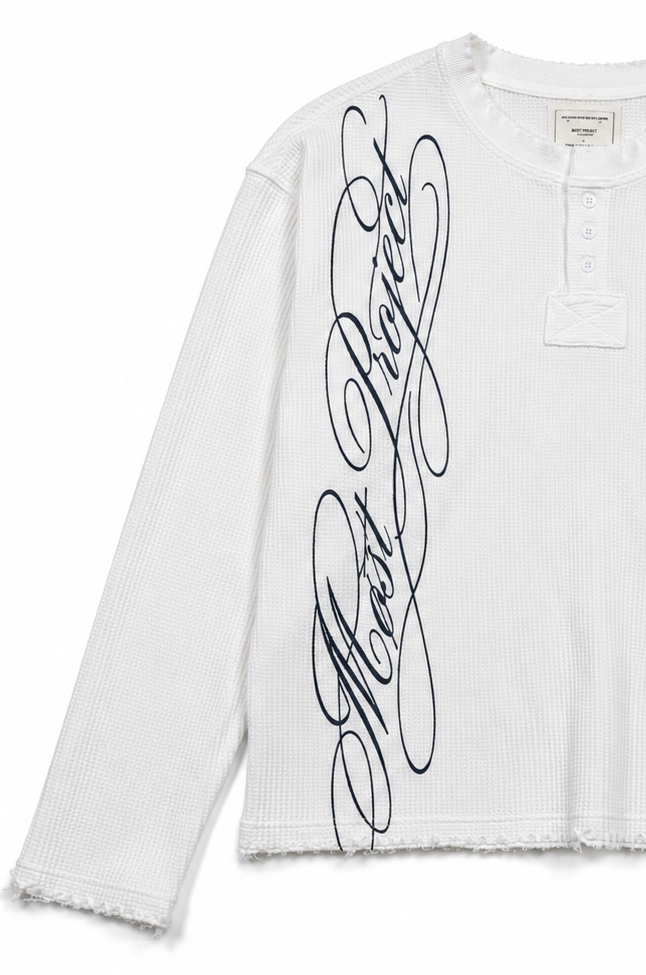 MØST PROJECT WAFFLE KNIT LONGSLEEVE / OFF-WHITE