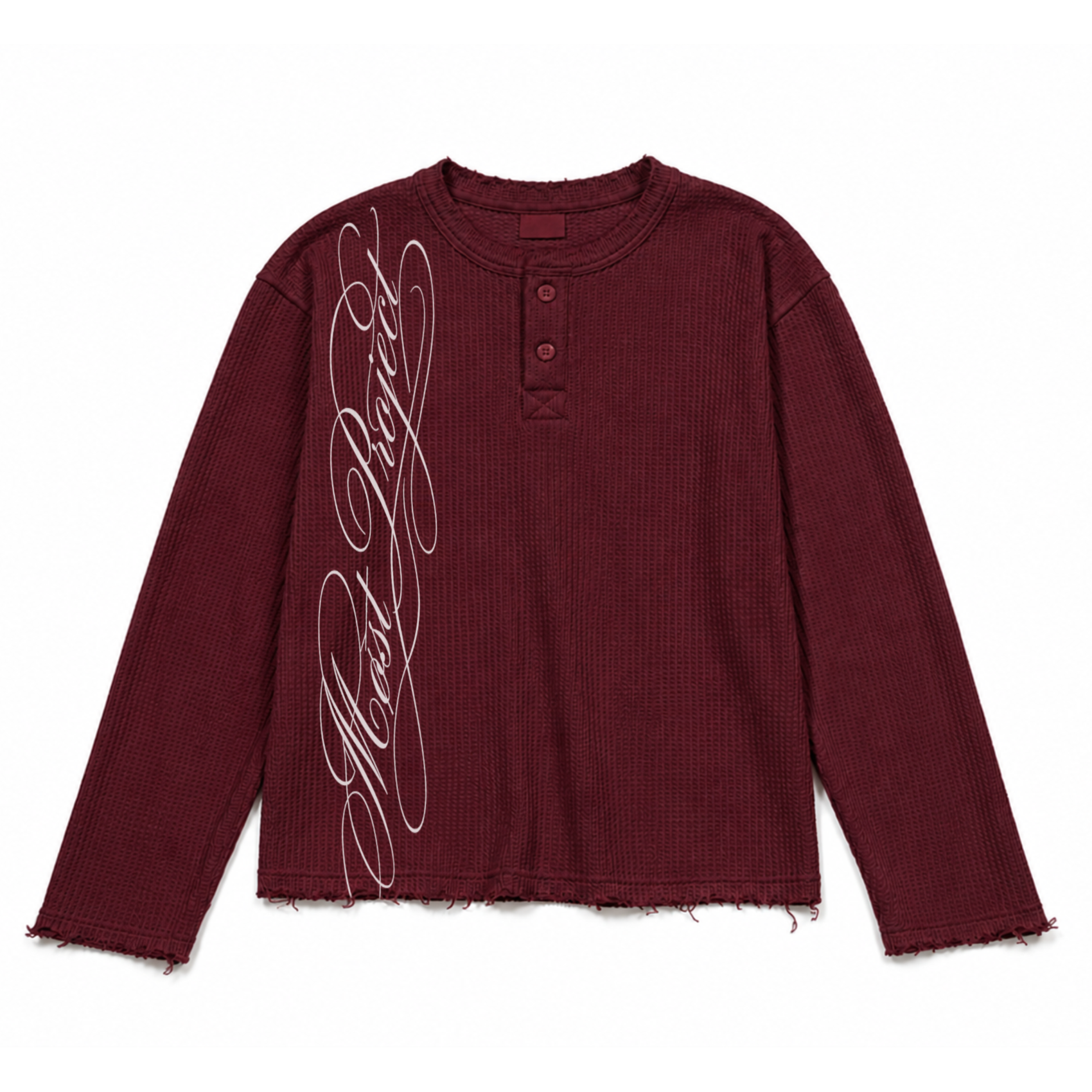 MØST WAFFLE KNIT LONGSLEEVE / BORDEAUX RED