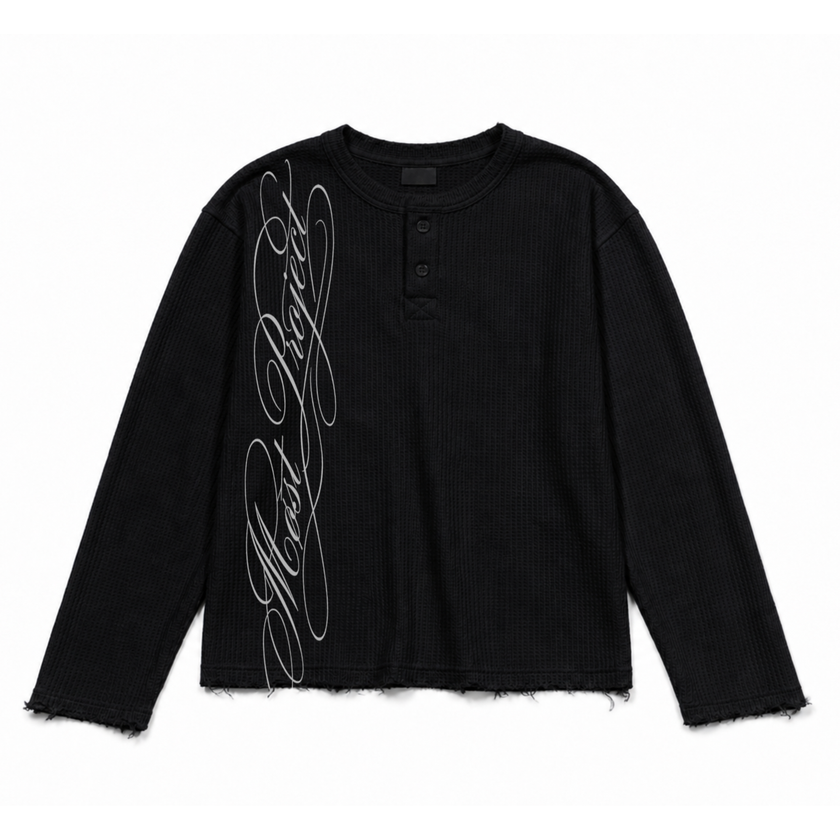 MØST WAFFLE KNIT LONGSLEEVE / BLACK