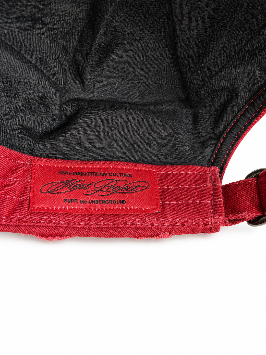MØST PROJECT FADED SCRIPT CAP / RED